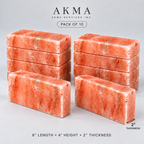Himalayan Pink Salt Bricks – Pack of 10 | 8 × 4 × 2 Inches