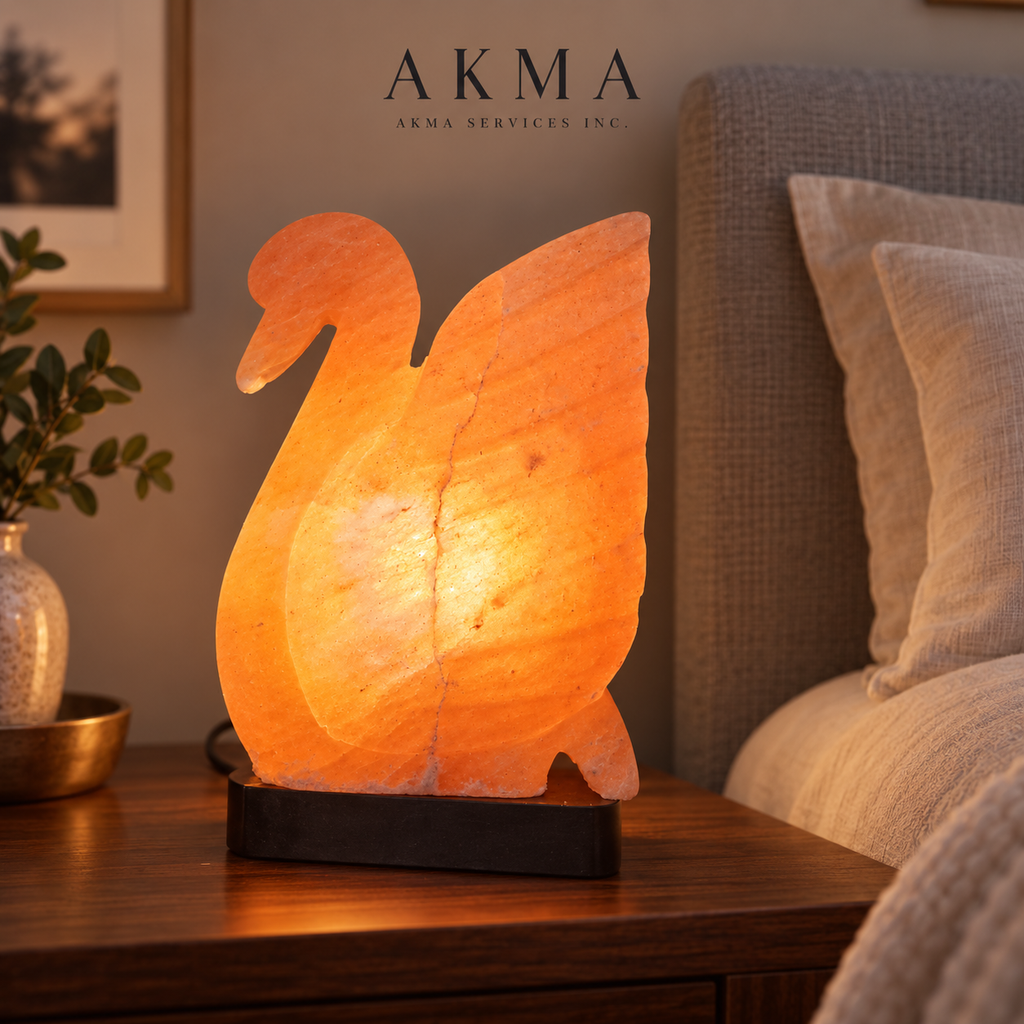 AKMA Swan Shape Pink Salt Lamp