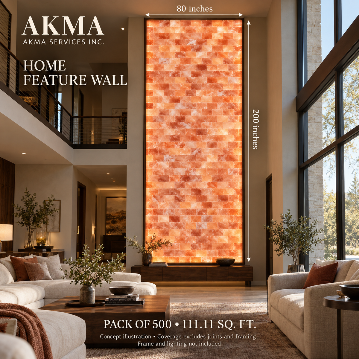 Himalayan Pink Salt Bricks – Pack of 500 | 8 × 4 × 2 Inches