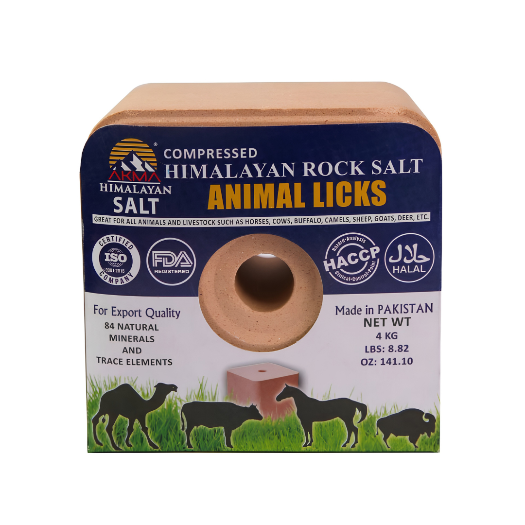 AKMA Compressed Himalayan Pink Salt Animal Lick – 4 kg | 141.10 oz | 8.82 lbs