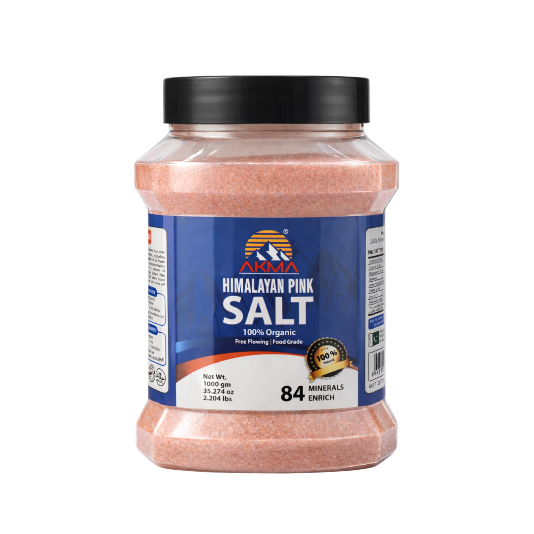 AKMA HIMALAYAN PINK SALT FINE | JAR 1000 g | 35.27 oz | 2.20 lbs