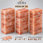 Himalayan Pink Salt Bricks – Pack of 30 | 8 × 4 × 2 Inches