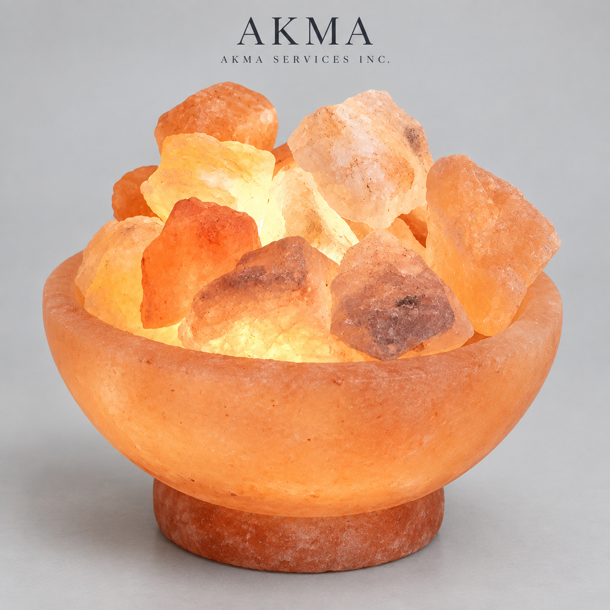 AKMA Pink Salt Fire Bowl Lamp