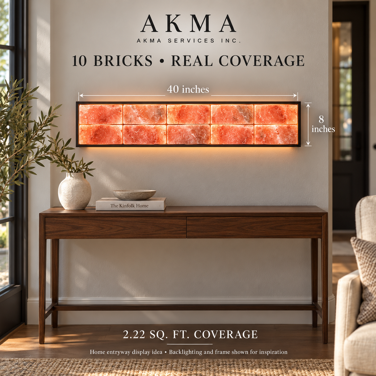 Himalayan Pink Salt Bricks – Pack of 10 | 8 × 4 × 2 Inches